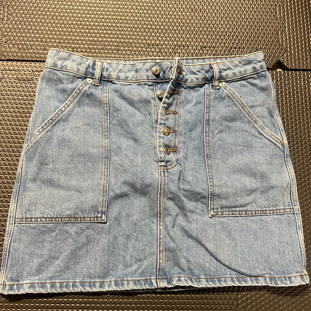 TOPSHOP Denim Mini Skirt-Size10